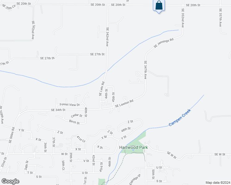 map of restaurants, bars, coffee shops, grocery stores, and more near 3160 45th Street in Washougal
