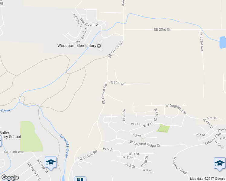 map of restaurants, bars, coffee shops, grocery stores, and more near 3206 Southeast Mckever Road in Camas