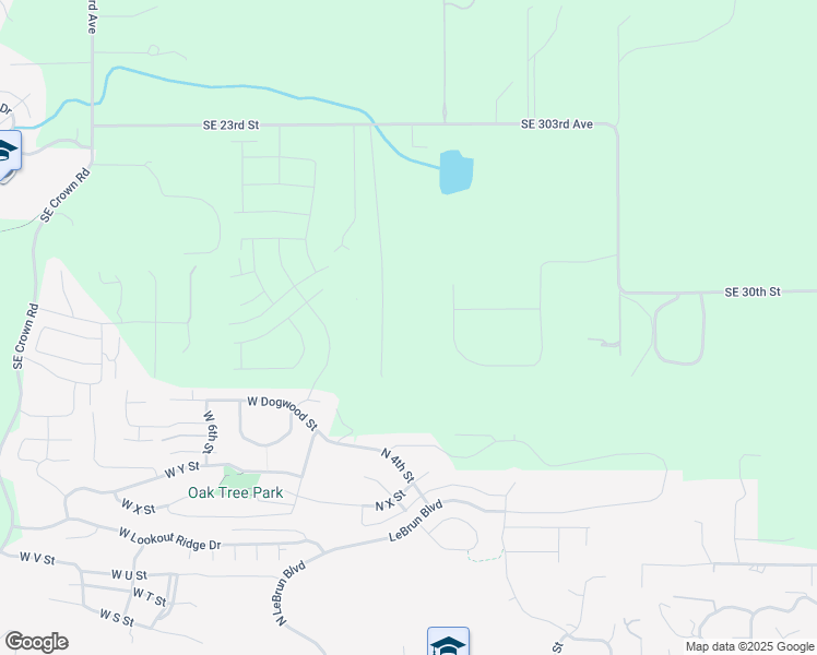 map of restaurants, bars, coffee shops, grocery stores, and more near 3010 Southeast 293rd Avenue in Washougal