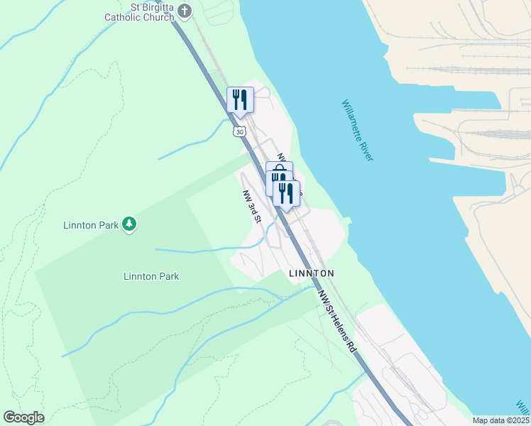 map of restaurants, bars, coffee shops, grocery stores, and more near 10807 Northwest 2nd Street in Portland