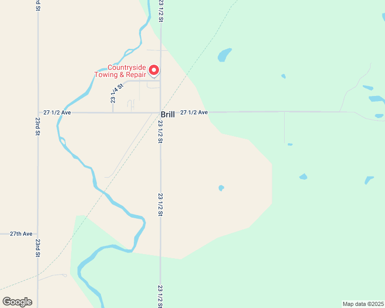 map of restaurants, bars, coffee shops, grocery stores, and more near 2733 23 1/2 Street in Rice Lake