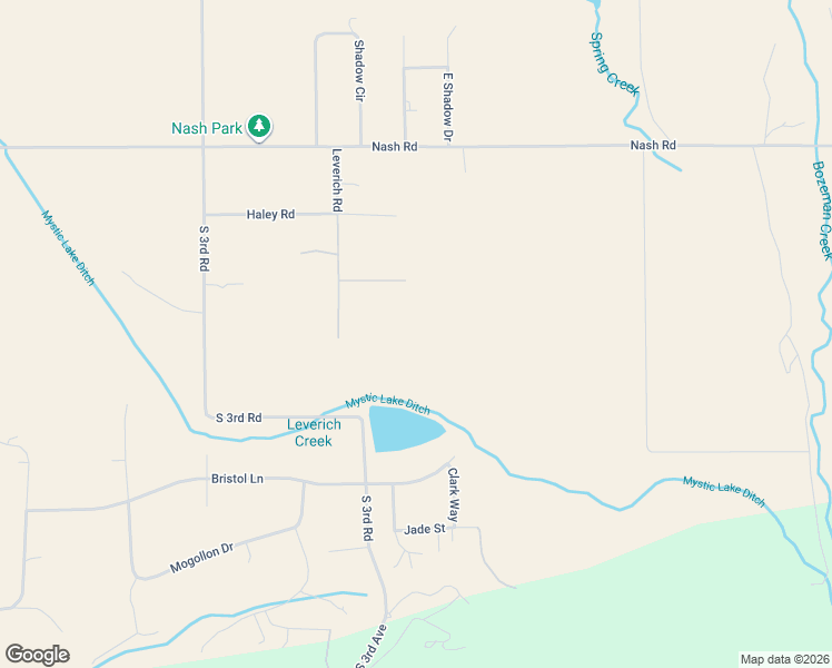 map of restaurants, bars, coffee shops, grocery stores, and more near 8050 Leverich Road in Bozeman
