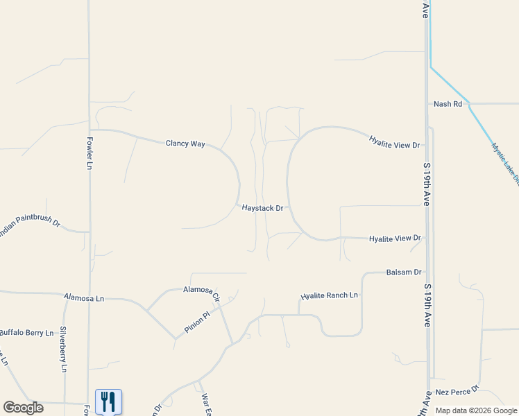 map of restaurants, bars, coffee shops, grocery stores, and more near Haystack Drive in Gallatin County