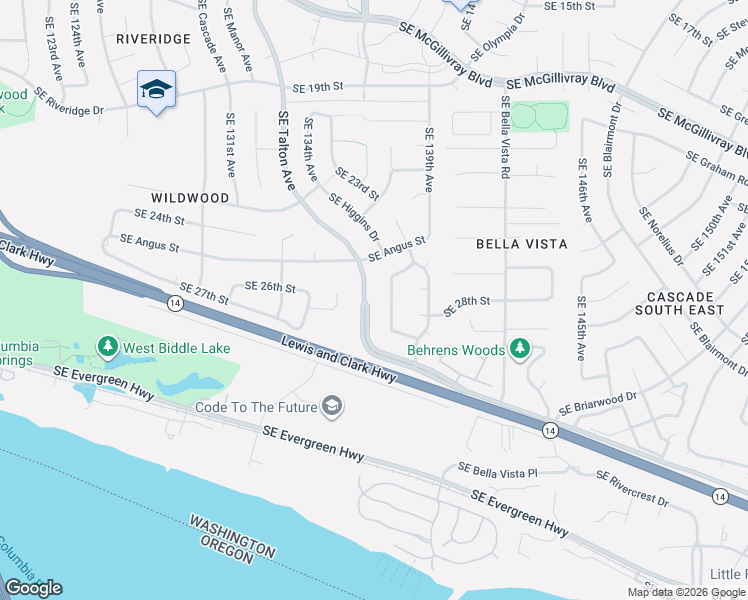 map of restaurants, bars, coffee shops, grocery stores, and more near 2701 Southeast Talton Avenue in Vancouver