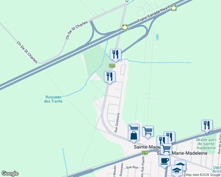 map of restaurants, bars, coffee shops, grocery stores, and more near 125 Rue Saint-Simon in Sainte-Madeleine