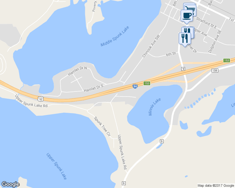 map of restaurants, bars, coffee shops, grocery stores, and more near 800 Chinook Avenue Southwest in Avon