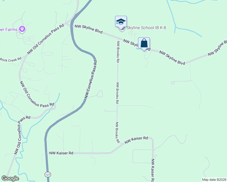 map of restaurants, bars, coffee shops, grocery stores, and more near 10835 Northwest Brooks Road in Portland