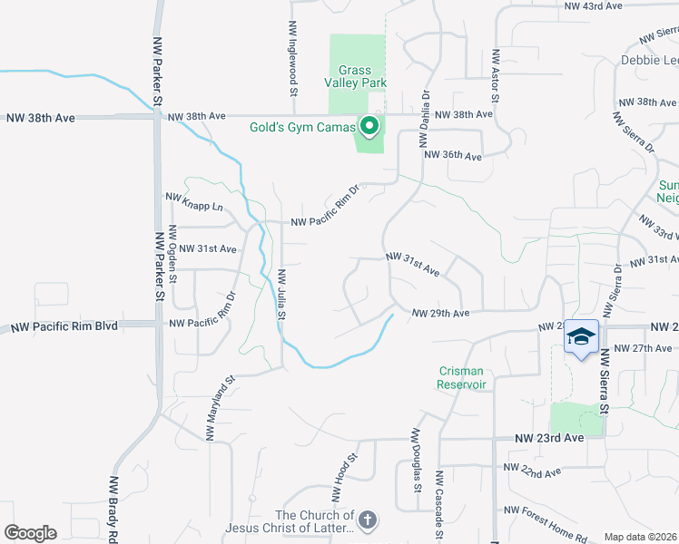 map of restaurants, bars, coffee shops, grocery stores, and more near 3071 Northwest Gravenstein Street in Camas