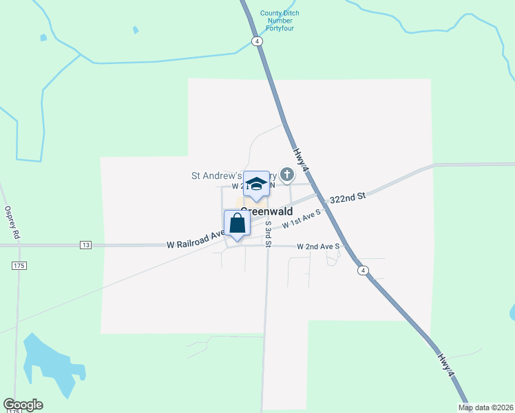 map of restaurants, bars, coffee shops, grocery stores, and more near in Greenwald