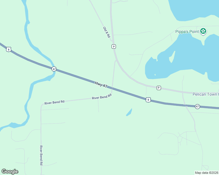 map of restaurants, bars, coffee shops, grocery stores, and more near 4300 Wisconsin 47 in Rhinelander