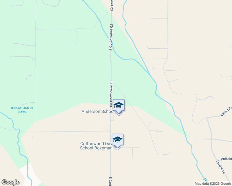 map of restaurants, bars, coffee shops, grocery stores, and more near 9850 South Cottonwood Road in Bozeman