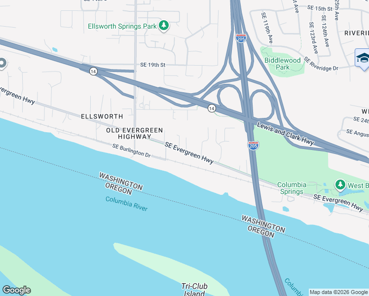 map of restaurants, bars, coffee shops, grocery stores, and more near 11101 Southeast Evergreen Highway in Vancouver