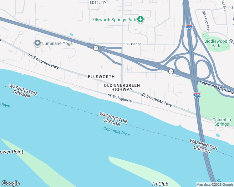 map of restaurants, bars, coffee shops, grocery stores, and more near 10711 Southeast Evergreen Highway in Vancouver