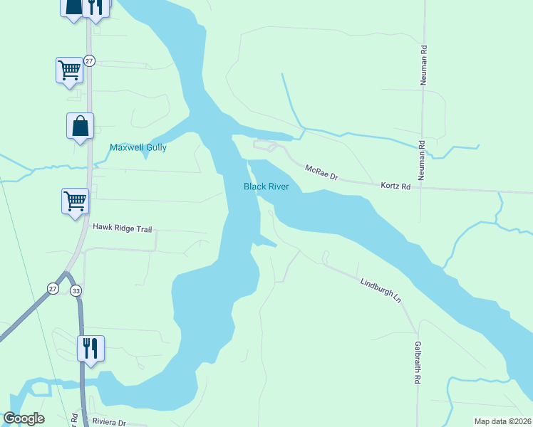 map of restaurants, bars, coffee shops, grocery stores, and more near in Cheboygan County
