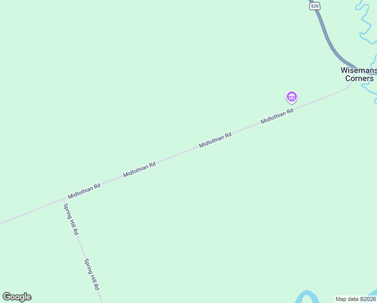 map of restaurants, bars, coffee shops, grocery stores, and more near Midlothian Road in Burk's Falls