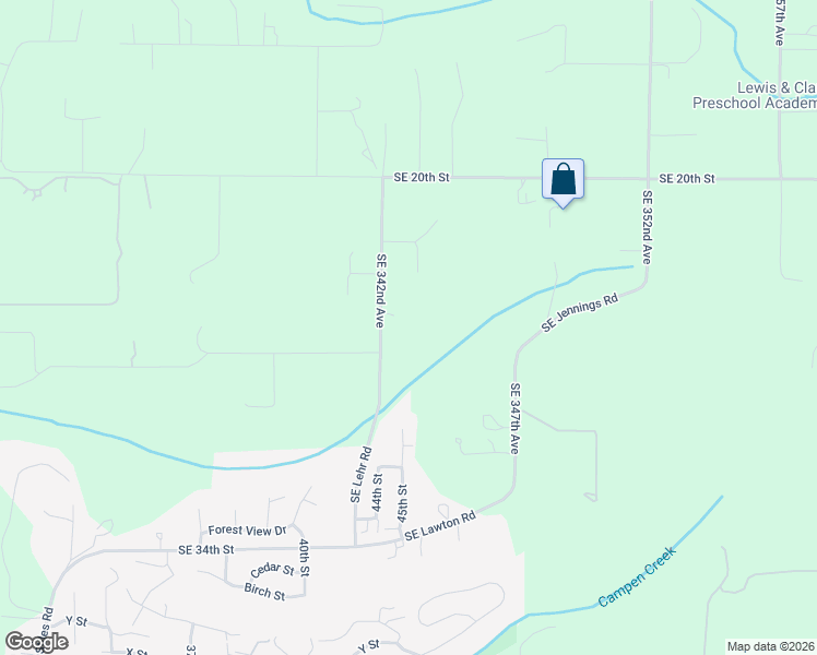 map of restaurants, bars, coffee shops, grocery stores, and more near 2515 Southeast 342nd Avenue in Washougal