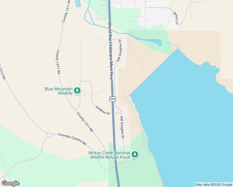 map of restaurants, bars, coffee shops, grocery stores, and more near 70977 Southwest Douglas Drive in Pendleton