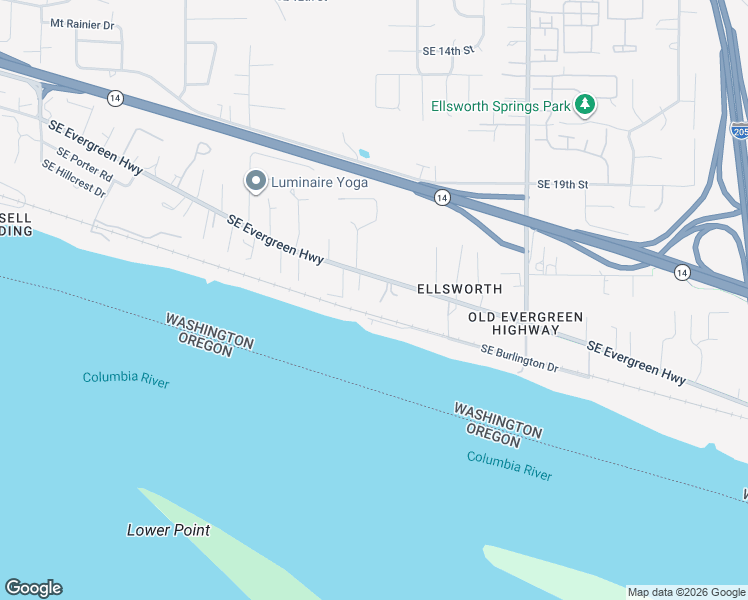 map of restaurants, bars, coffee shops, grocery stores, and more near 2316 Southeast 102nd Court in Vancouver