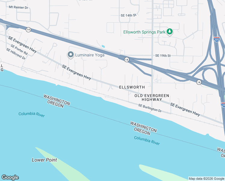 map of restaurants, bars, coffee shops, grocery stores, and more near 10221 Southeast Evergreen Highway in Vancouver