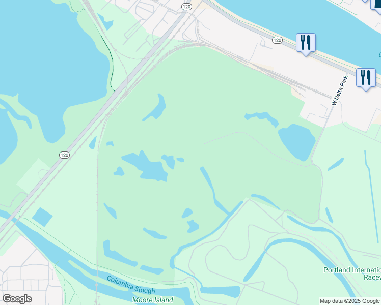 map of restaurants, bars, coffee shops, grocery stores, and more near 3500 North Victory Boulevard in Portland