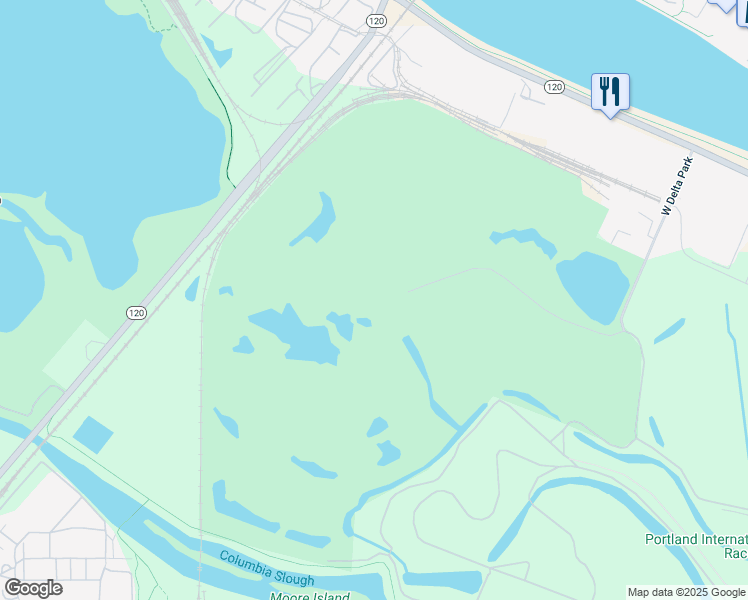 map of restaurants, bars, coffee shops, grocery stores, and more near 3500 North Victory Boulevard in Portland