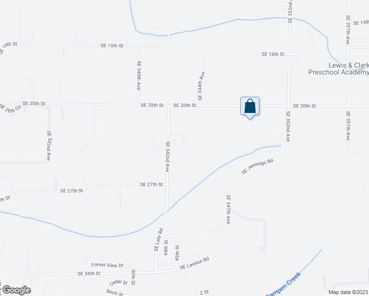 map of restaurants, bars, coffee shops, grocery stores, and more near 2714 Southeast 343rd Court in Washougal