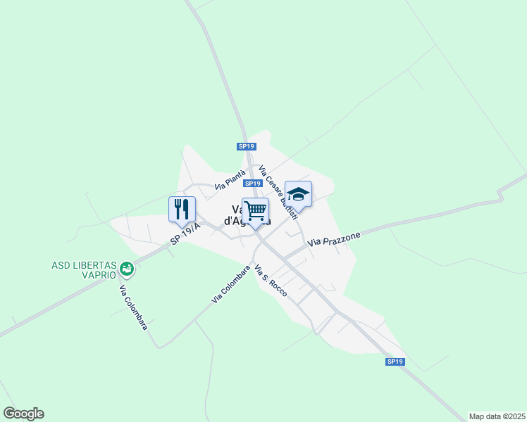 map of restaurants, bars, coffee shops, grocery stores, and more near 10F Vicolo Torchio Vecchio in Vaprio D'agogna