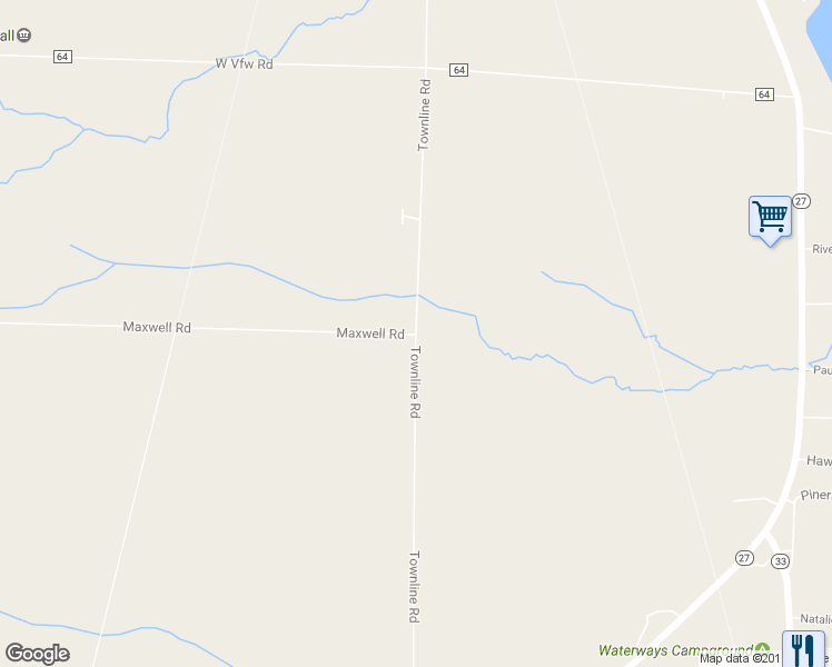 map of restaurants, bars, coffee shops, grocery stores, and more near 10000 Townline Road in Cheboygan