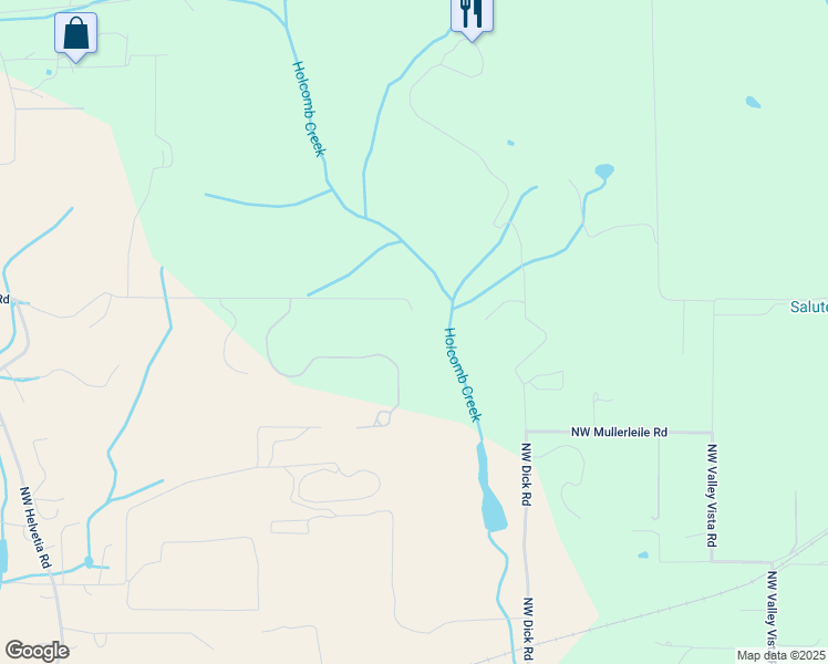 map of restaurants, bars, coffee shops, grocery stores, and more near 21950 Northwest Meier Road in Hillsboro