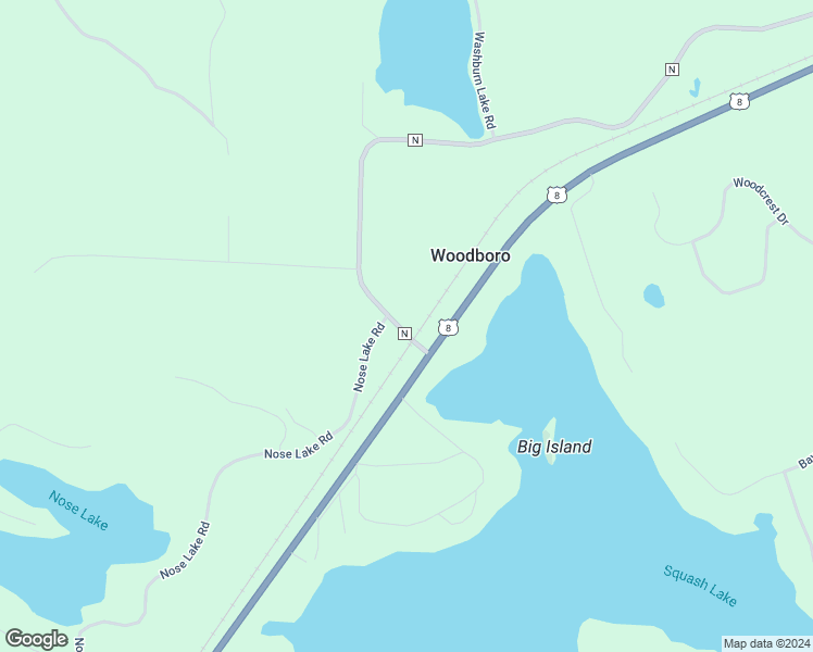 map of restaurants, bars, coffee shops, grocery stores, and more near 2881 County North in Rhinelander