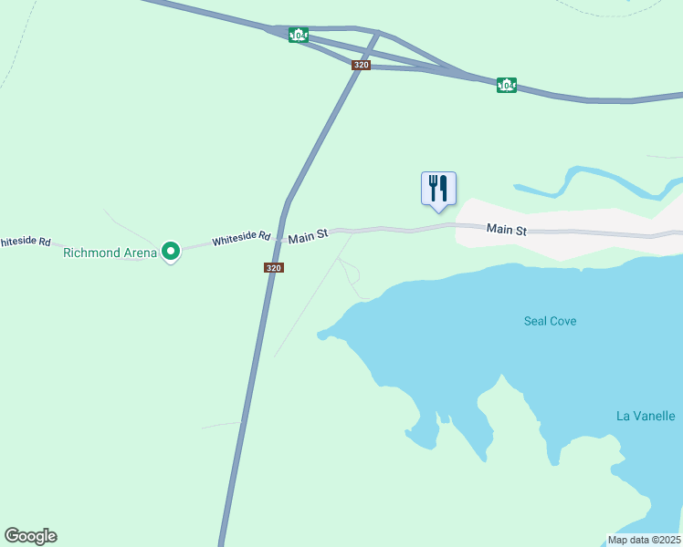 map of restaurants, bars, coffee shops, grocery stores, and more near 18 Harbourview Crescent in Louisdale