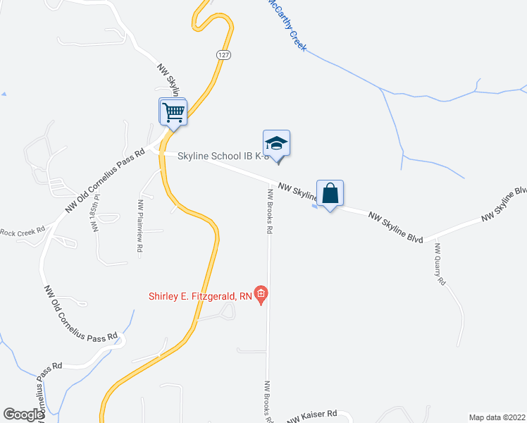 map of restaurants, bars, coffee shops, grocery stores, and more near 11411 Northwest Brooks Road in Portland