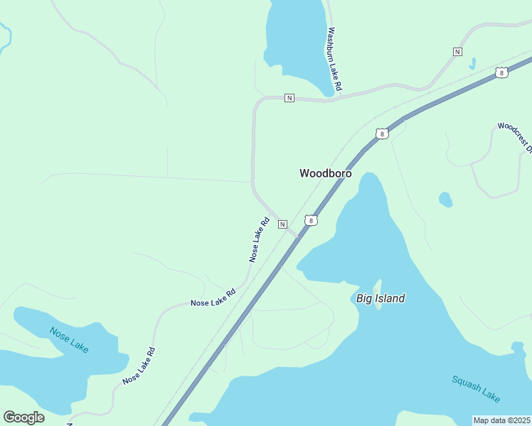 map of restaurants, bars, coffee shops, grocery stores, and more near 2881 County Road N in Rhinelander