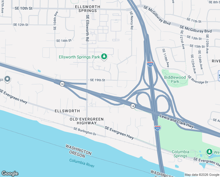 map of restaurants, bars, coffee shops, grocery stores, and more near 11113 Southeast 20th Circle in Vancouver