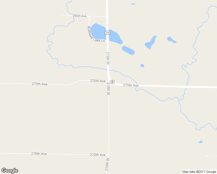 map of restaurants, bars, coffee shops, grocery stores, and more near 2749 210th Street in Luck