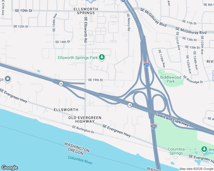 map of restaurants, bars, coffee shops, grocery stores, and more near 1915 Southeast 113th Court in Vancouver