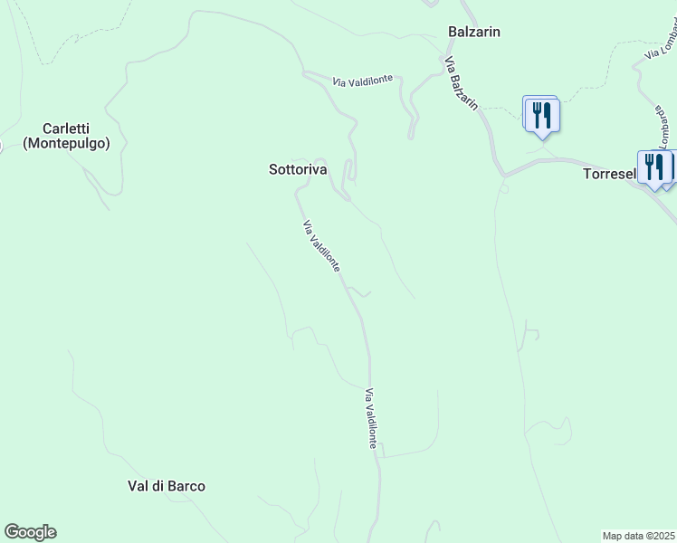 map of restaurants, bars, coffee shops, grocery stores, and more near 34 Via Valdilonte in Provincia di Vicenza