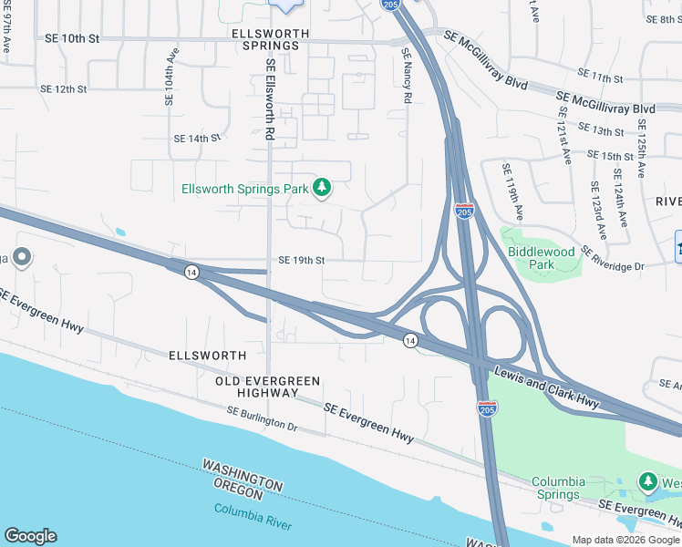 map of restaurants, bars, coffee shops, grocery stores, and more near 11116 Southeast 20th Circle in Vancouver