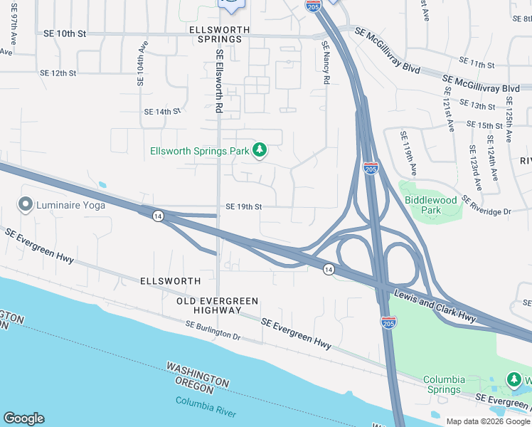 map of restaurants, bars, coffee shops, grocery stores, and more near 11106 Southeast 20th Circle in Vancouver
