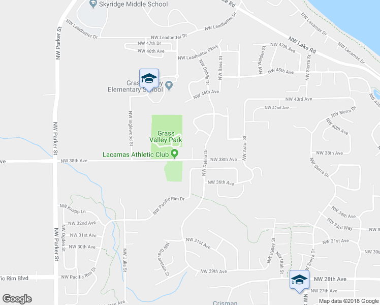 map of restaurants, bars, coffee shops, grocery stores, and more near 3829 Northwest Fletcher Court in Camas