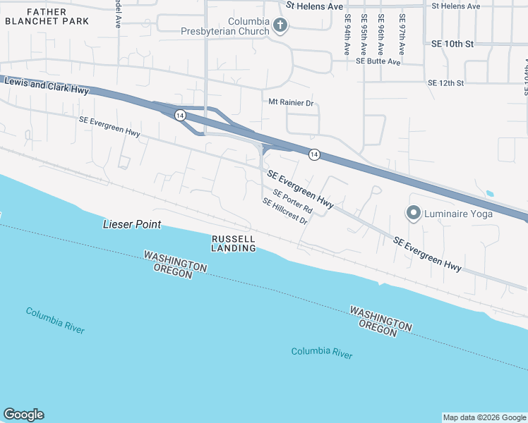 map of restaurants, bars, coffee shops, grocery stores, and more near 8906 Southeast Hillcrest Drive in Vancouver