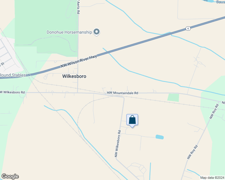 map of restaurants, bars, coffee shops, grocery stores, and more near 40121 Northwest Mountaindale Road in Banks