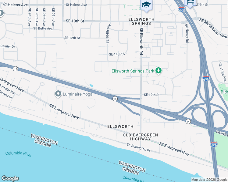map of restaurants, bars, coffee shops, grocery stores, and more near 10414 Southeast French Road in Vancouver