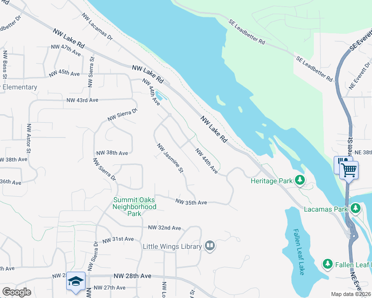 map of restaurants, bars, coffee shops, grocery stores, and more near 1031 NW 43rd Ave in Camas