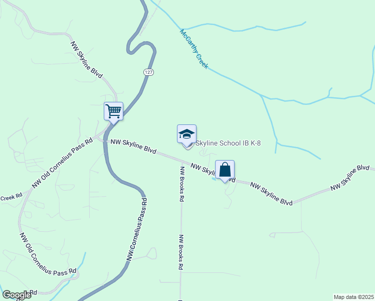 map of restaurants, bars, coffee shops, grocery stores, and more near 11536 Northwest Skyline Boulevard in Portland