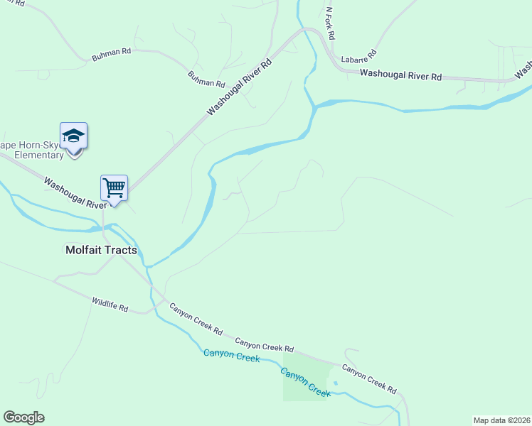 map of restaurants, bars, coffee shops, grocery stores, and more near 102 Brown Road in Washougal
