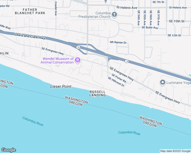 map of restaurants, bars, coffee shops, grocery stores, and more near 1815 Southeast Lieser Point Road in Vancouver