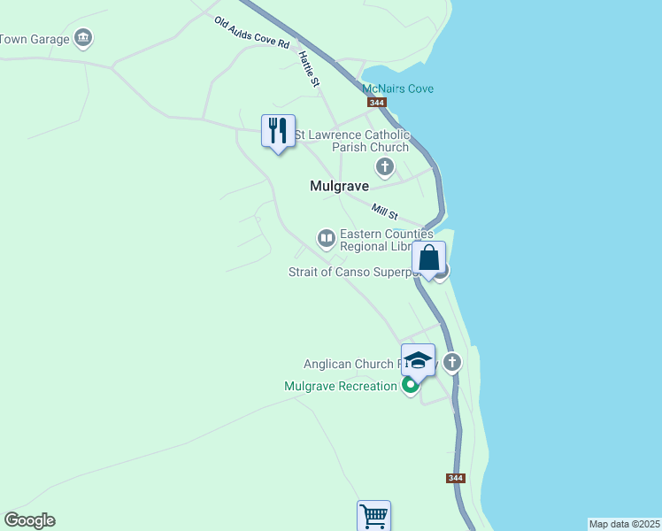 map of restaurants, bars, coffee shops, grocery stores, and more near Murray Street in Mulgrave
