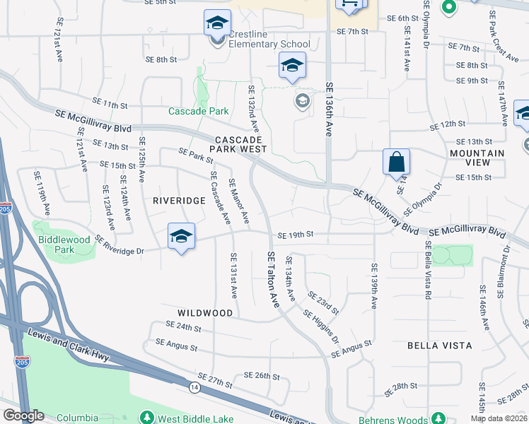 map of restaurants, bars, coffee shops, grocery stores, and more near 1708 Southeast Talton Avenue in Vancouver