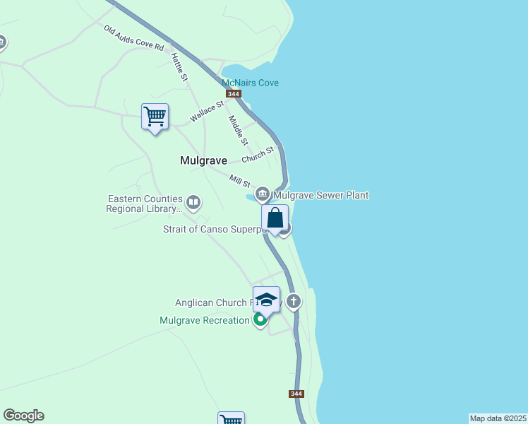 map of restaurants, bars, coffee shops, grocery stores, and more near Main Street in Mulgrave